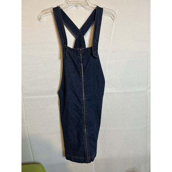 American Eagle Outfitters Sz. Small Denim Overall Jumper Front Zip Dress Women's - Picture 1 of 7